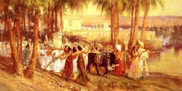 Una procesión egipcia árabe Frederick Arthur Bridgman Pinturas al óleo